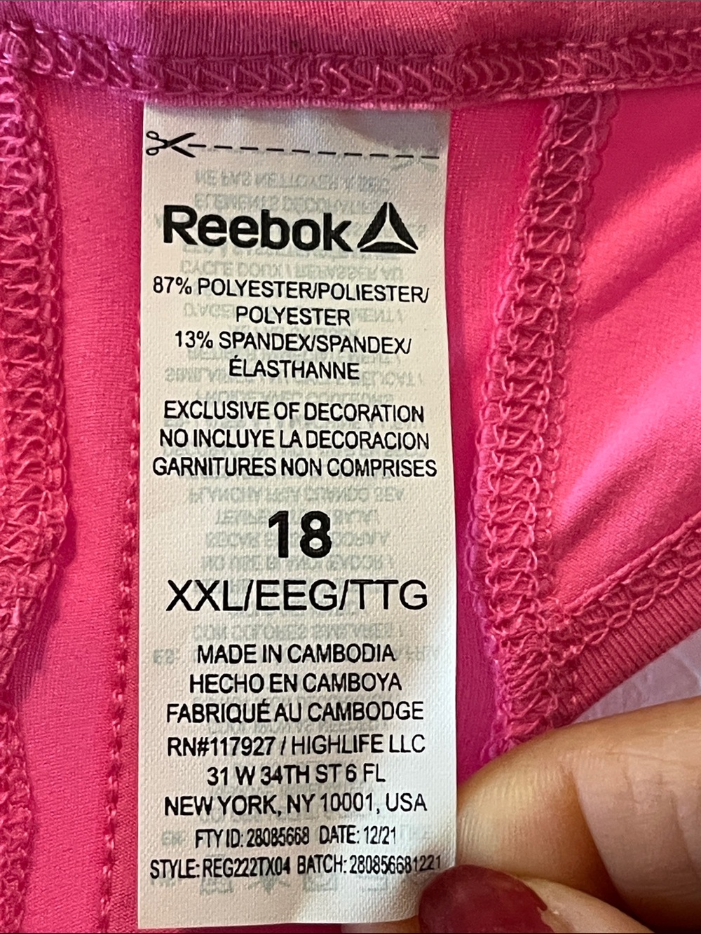 Reebok Hot Pink Racerback Performance Tank - Picture 6 of 11
